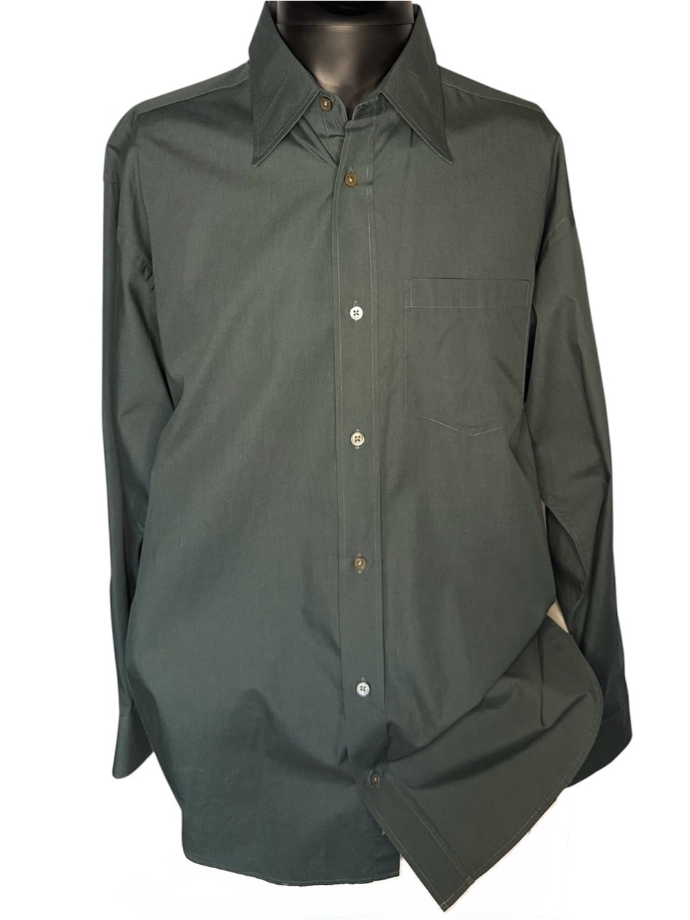 Banana Republic Men's Relaxed Fit Button Down Dress Shirt Olive Size Large
